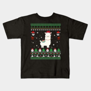 ugly sweater - Llama ugly sweater Kids T-Shirt